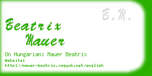 beatrix mauer business card